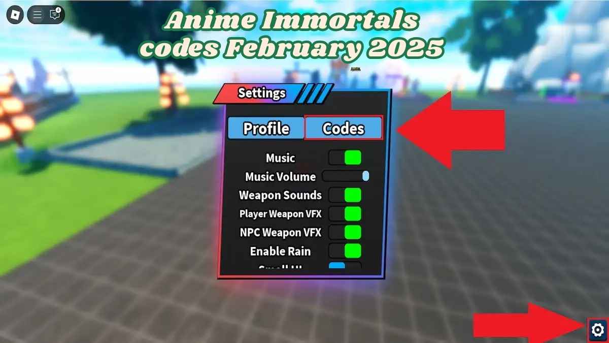 Anime Immortals codes February 2025